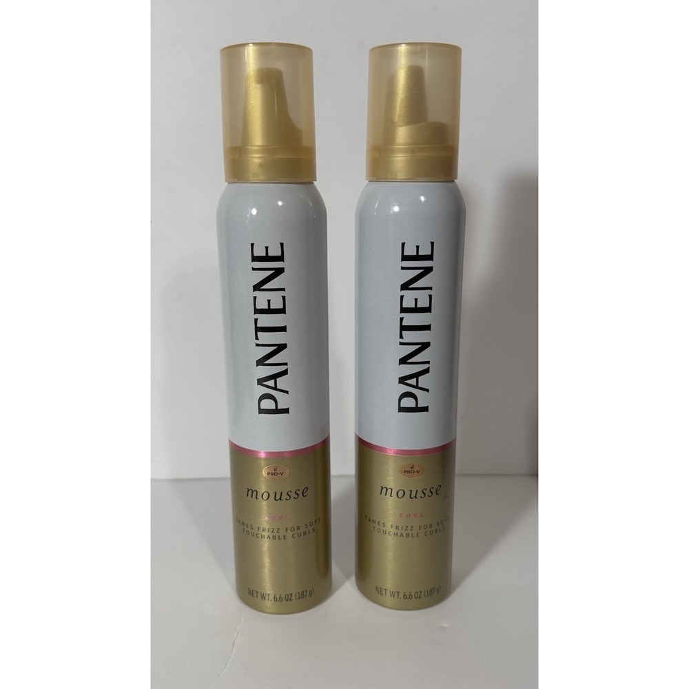 2-Pantene Pro-V Mousse Curl Tames Frizz For Soft Touchable Curls 6.6‎ oz ea NEW